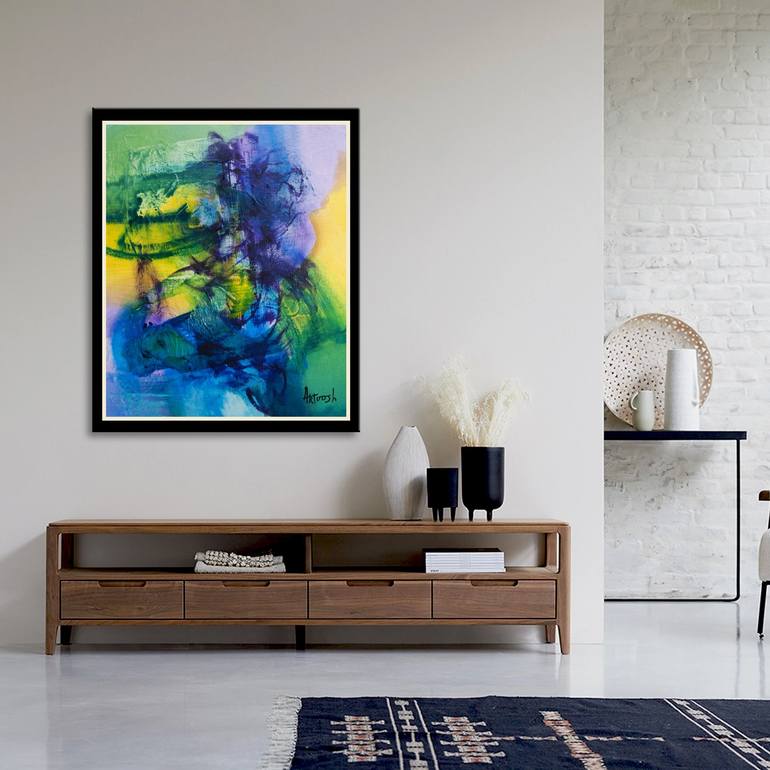 Original Abstract Expressionism Abstract Painting by Artoosh Mouradian