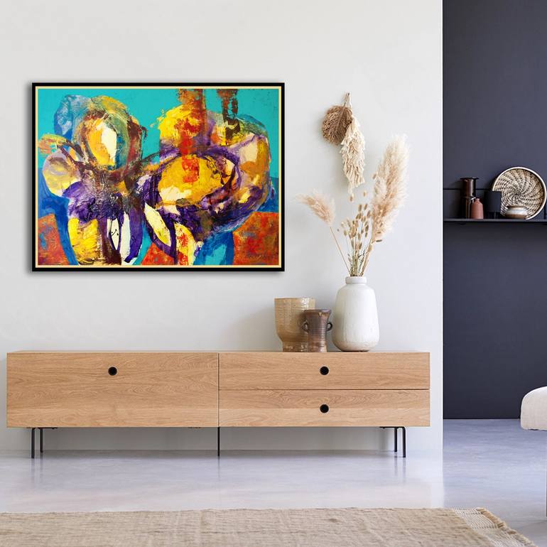 Original Abstract Expressionism Abstract Painting by Artoosh Mouradian