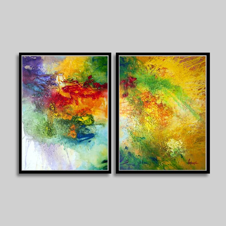 Original Abstract Expressionism Abstract Painting by Artoosh Mouradian