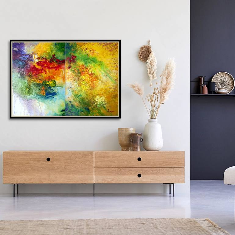 Original Abstract Expressionism Abstract Painting by Artoosh Mouradian