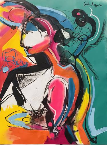 Original Abstract Expressionism Abstract Paintings by Carla Negron