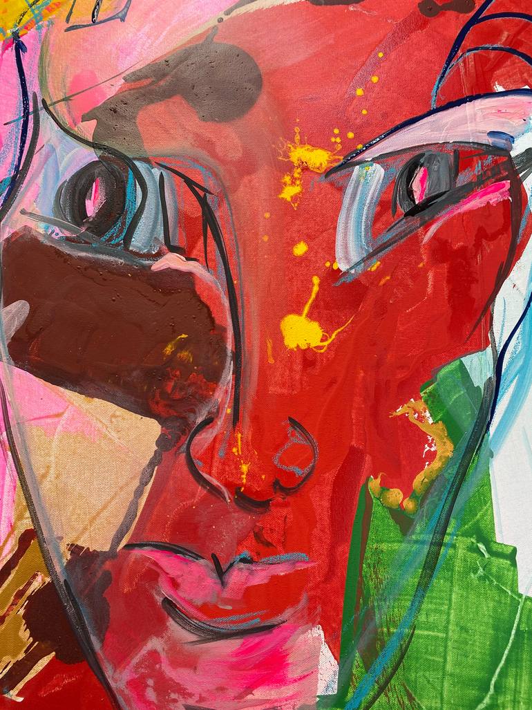 Original Abstract Women Painting by Francoise Leblanc