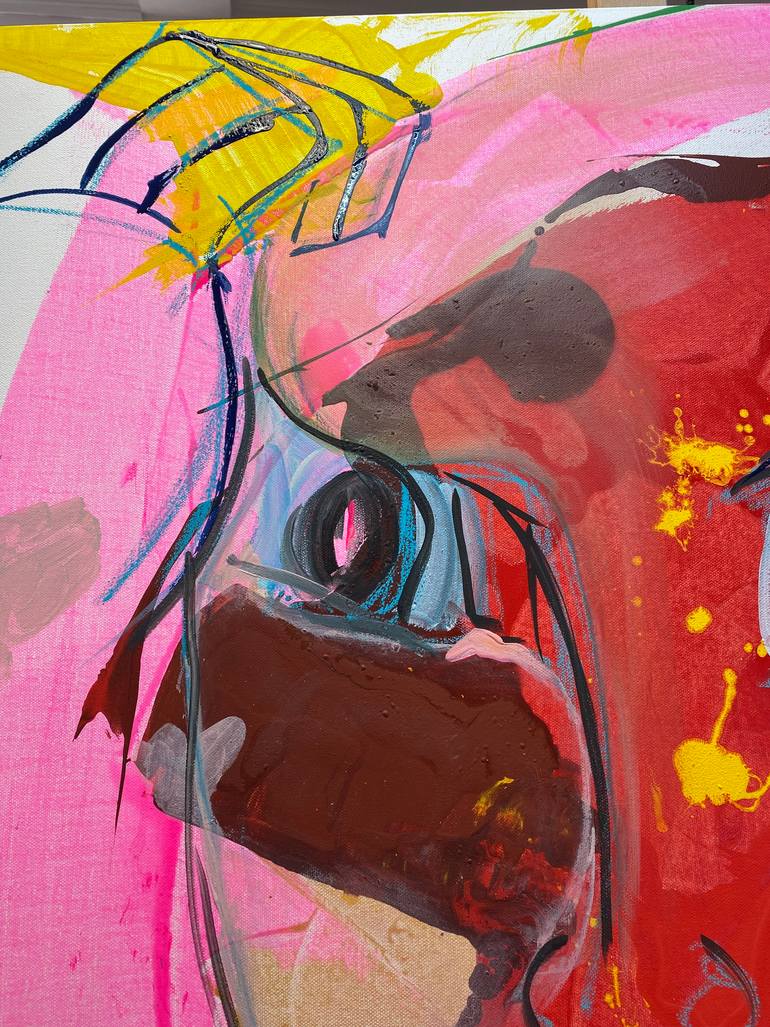 Original Abstract Women Painting by Francoise Leblanc