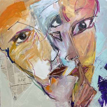 Original Abstract Women Paintings by Francoise leblanc