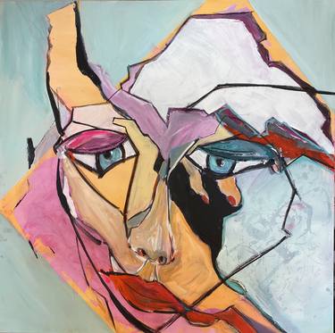 Original Abstract Expressionism Women Paintings by Francoise leblanc