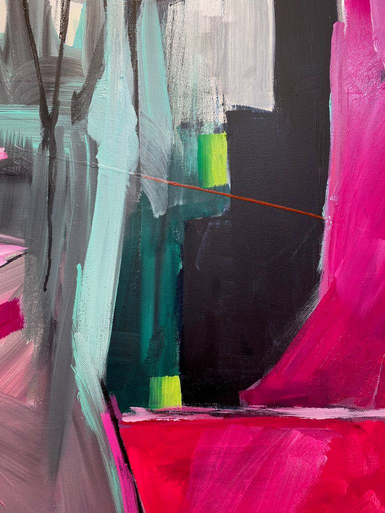 Original Abstract Expressionism Love Painting by Francoise Leblanc