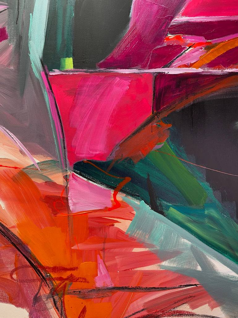 Original Abstract Expressionism Love Painting by Francoise Leblanc