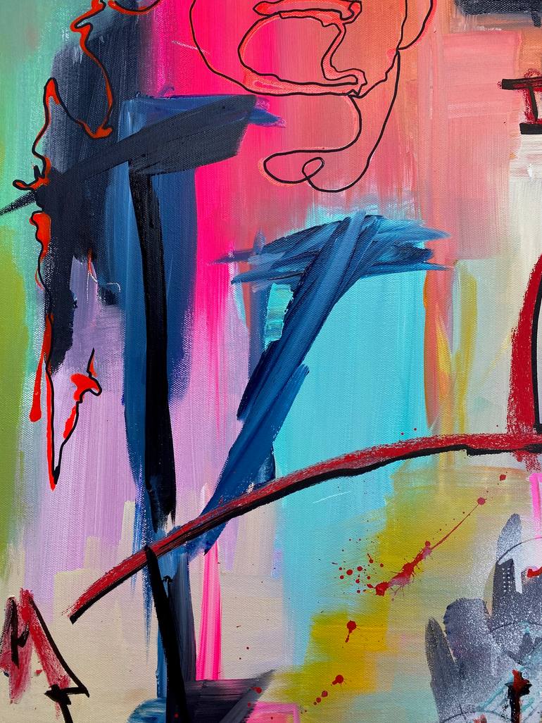 Original Abstract Painting by Francoise Leblanc