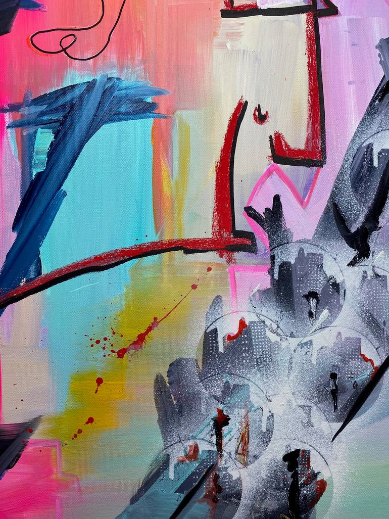 Original Abstract Painting by Francoise Leblanc