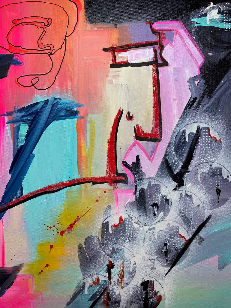 Original Abstract Painting by Francoise Leblanc