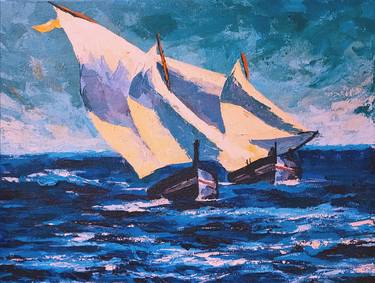 Original Boat Paintings by Marina Mužinić