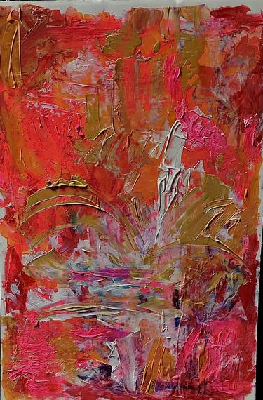 Original Art Deco Abstract Mixed Media by Annette Estrella