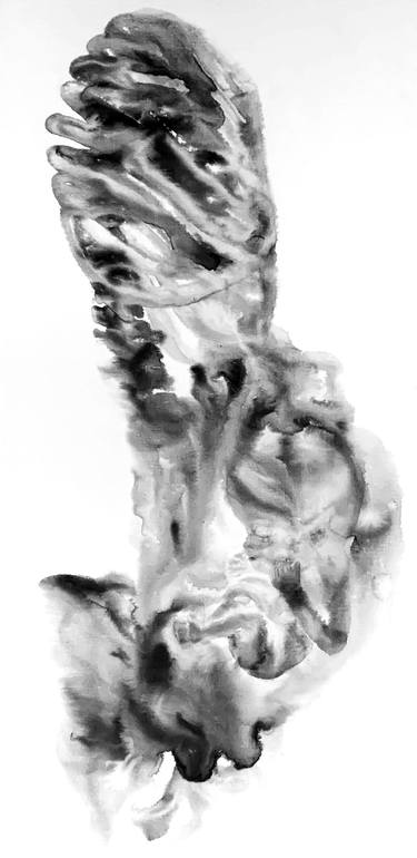 Original Black & White Abstract Paintings by 鹏 王