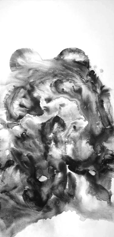Original Black & White Abstract Paintings by 鹏 王