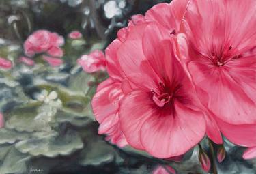 Original Realism Floral Paintings by Louise N