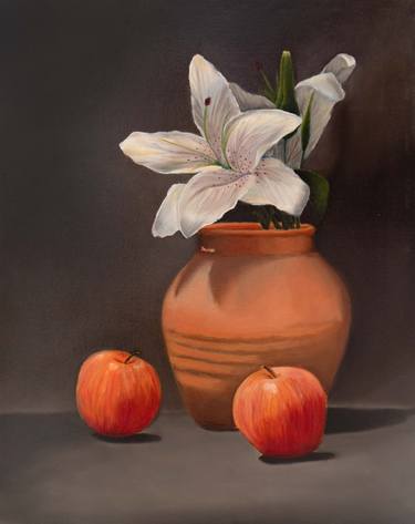 Original Still Life Paintings by Louise N