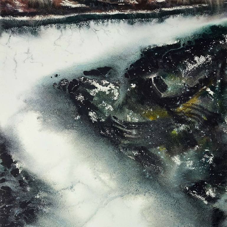 Original Abstract Water Painting by Neil Wrynne