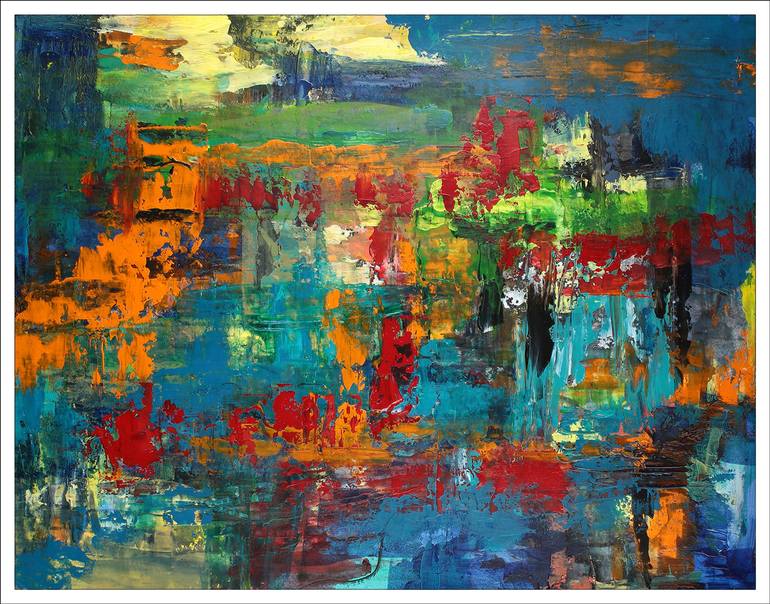Original Abstract Expressionism Landscape Painting by Peter Kilb