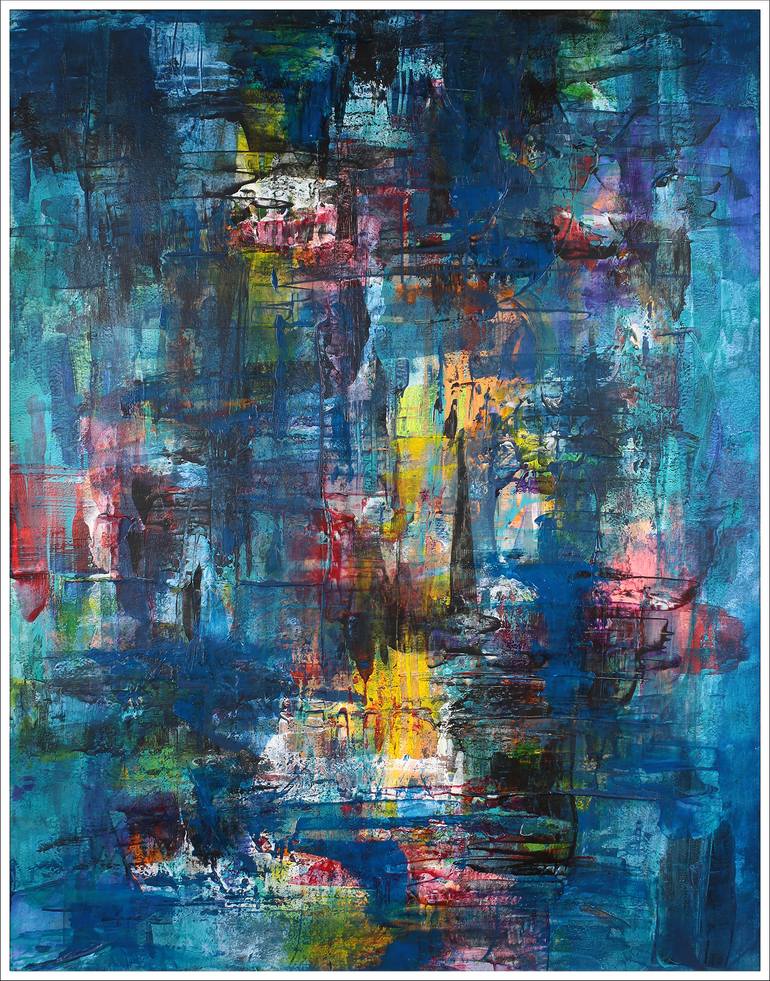 Original Abstract Expressionism Abstract Painting by Peter Kilb