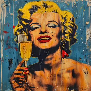 Effervescence: Marilyn Monroe Sipping Champagne thumb
