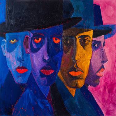 Original Surrealism Men Paintings by BEN FLARSKI
