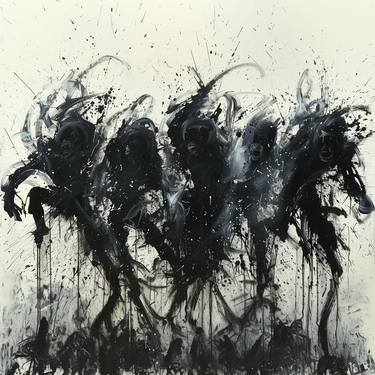 Original Abstract Expressionism Abstract Paintings by Ben Flarski