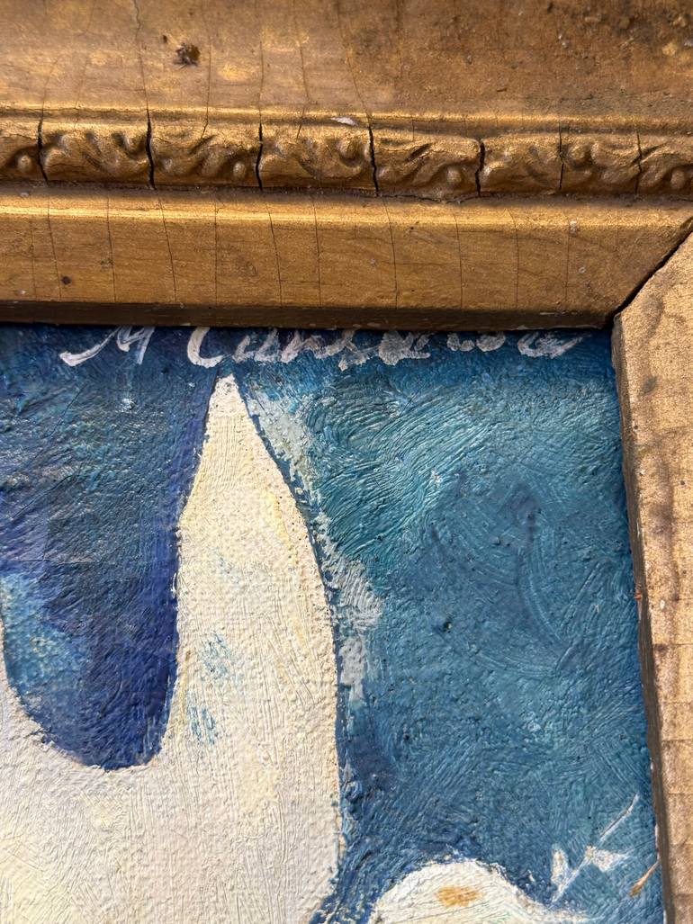 Original Figurative Floral Painting by Old Vintage Prestige Painting