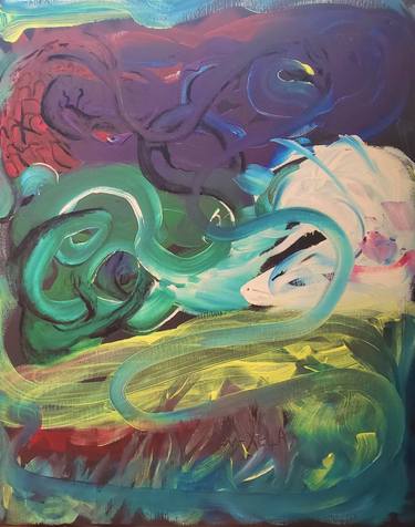 Original Abstract Fantasy Paintings by Xela Wright