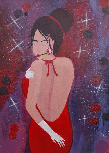 Original Romanticism Women Paintings by Sia Presswala