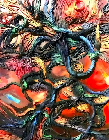 Original Abstract Expressionism Abstract Digital by Elena Faushteyn