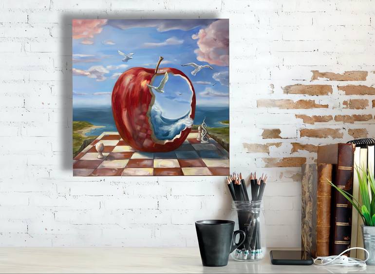 Original Abstract Expressionism Fantasy Painting by Elena Faushteyn