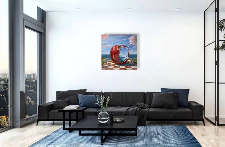 Original Abstract Expressionism Fantasy Painting by Elena Faushteyn