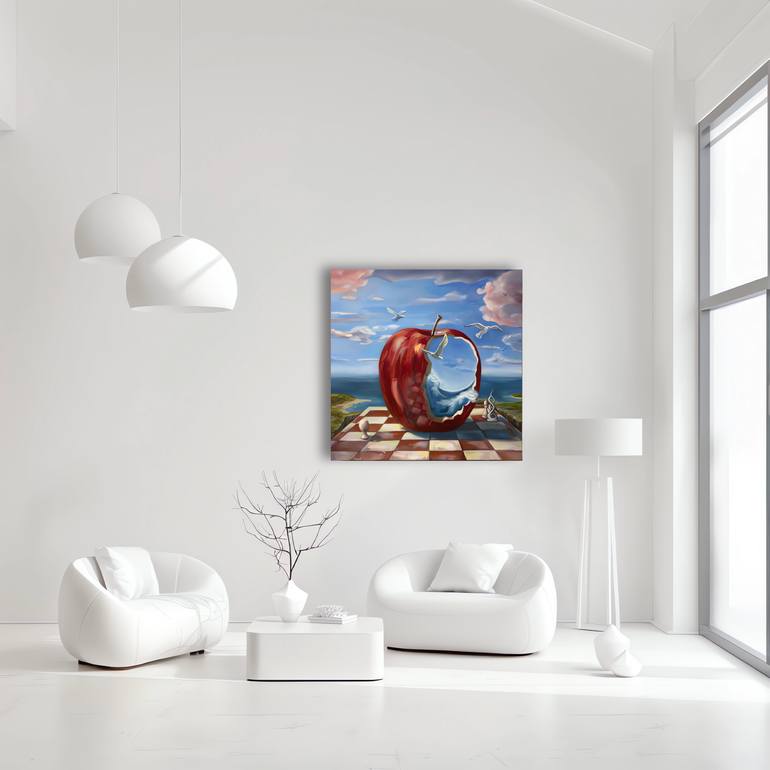 Original Abstract Expressionism Fantasy Painting by Elena Faushteyn