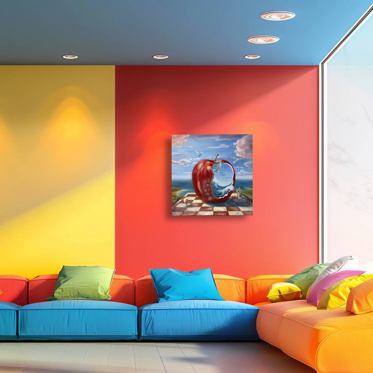 Original Abstract Expressionism Fantasy Painting by Elena Faushteyn