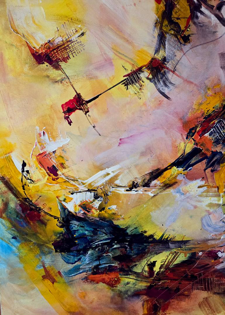 Original Abstract Expressionism Abstract Painting by Voicu Oprea