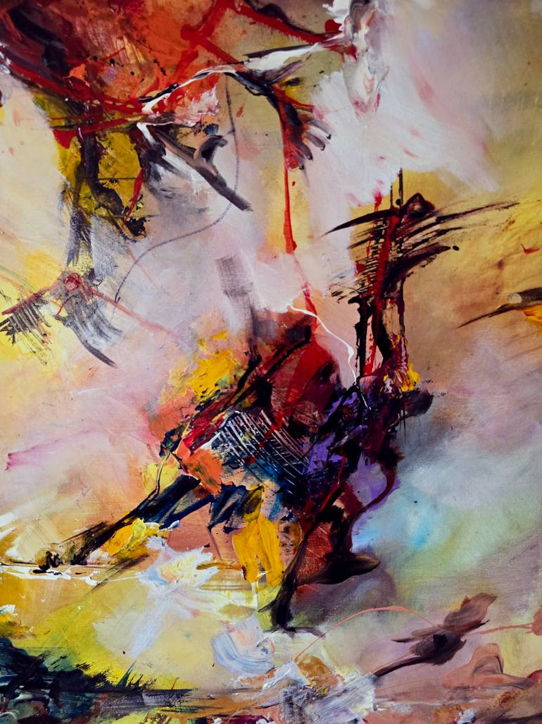 Original Abstract Expressionism Abstract Painting by Voicu Oprea