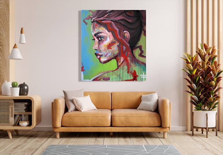 Original Abstract Expressionism Women Painting by Filip Tomovic