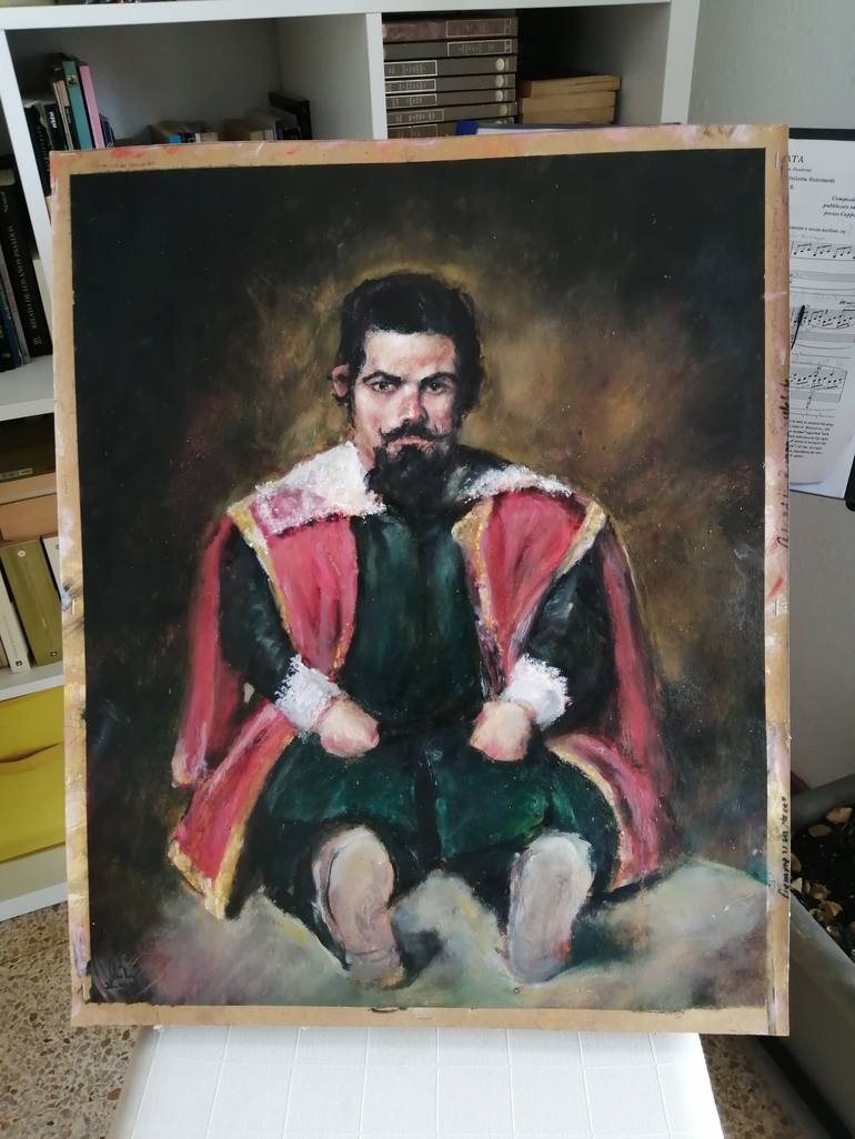 Original Baroque Men Painting by Carlos Resano-Vasilchik