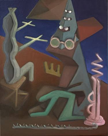 Original Surrealism Abstract Painting by Spencer Winans