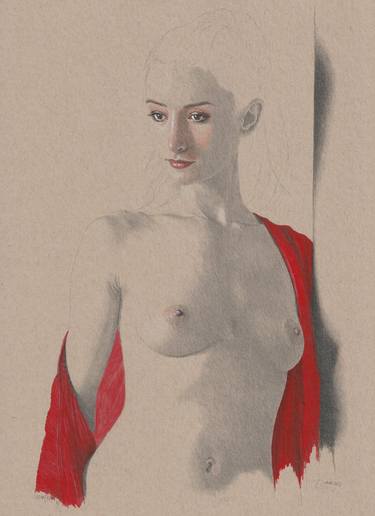 Original Figurative Nude Drawings by Walter Roos