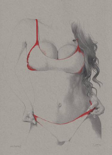 Original Figurative Women Drawings by Walter Roos