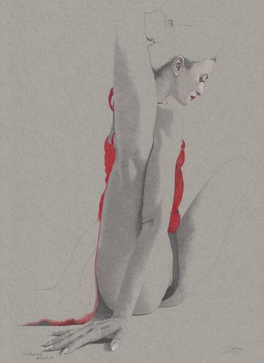 Original Figurative Women Drawings by Walter Roos