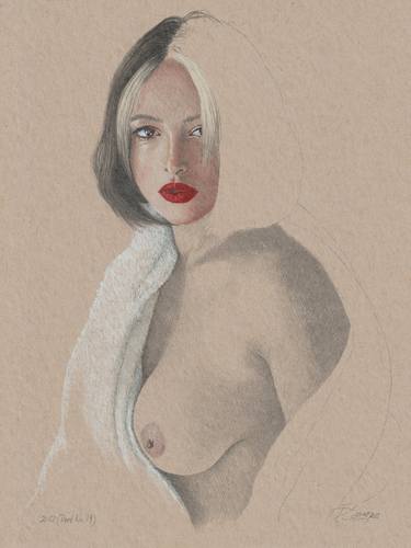 Original Figurative Nude Drawings by Walter Roos