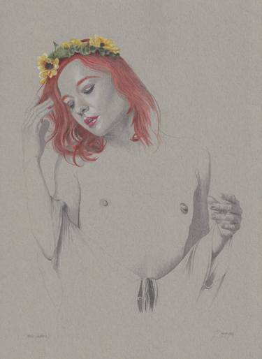 Original Figurative Nude Drawings by Walter Roos