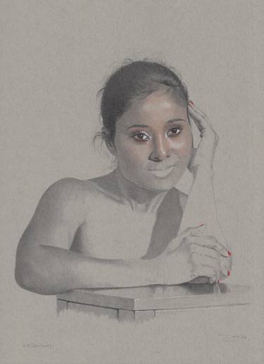 Original Figurative Women Drawings by Walter Roos
