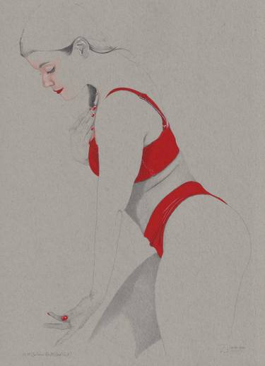 Print of Figurative Women Drawings by Walter Roos