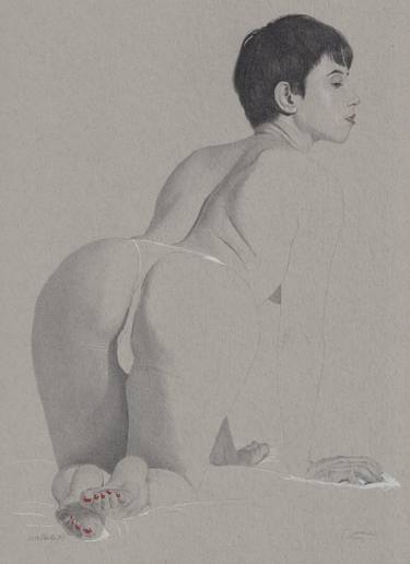 Original Figurative Nude Drawings by Walter Roos