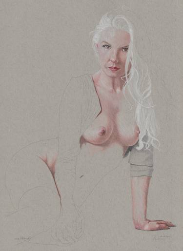 Original Figurative Nude Drawings by Walter Roos