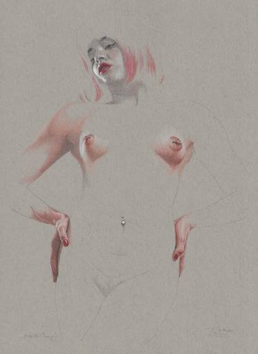 Original Figurative Nude Drawings by Walter Roos