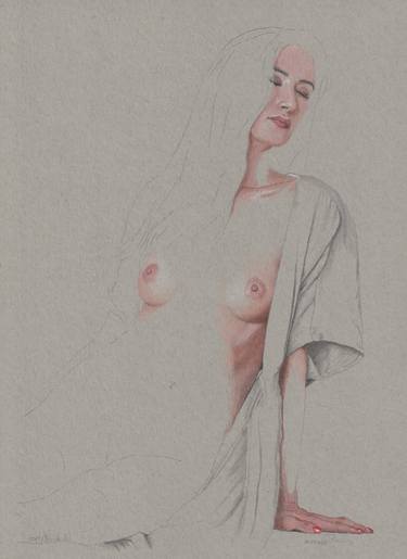 Original Figurative Nude Drawings by Walter Roos